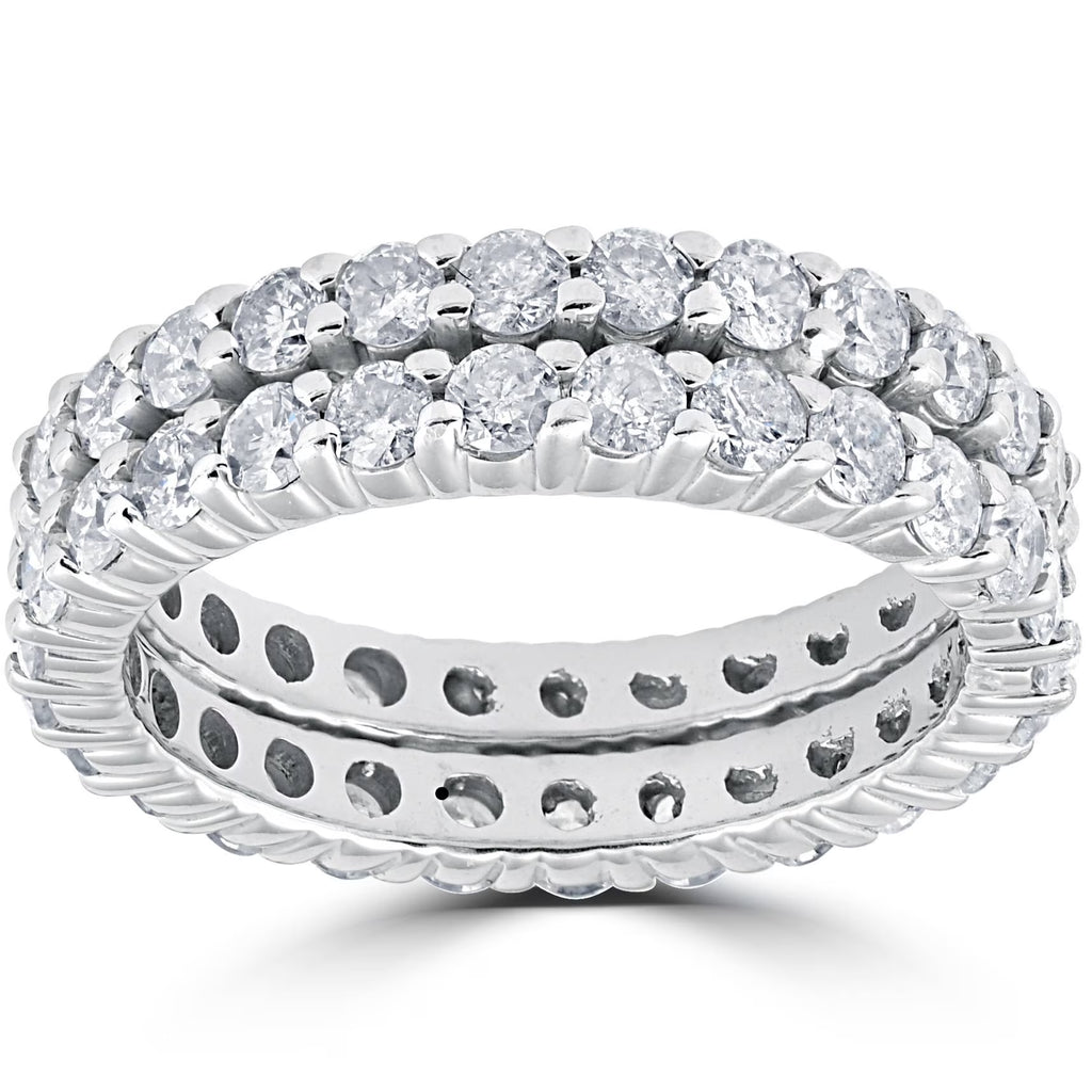 3ct Diamond Eternity Double Row 14K White Gold A77212