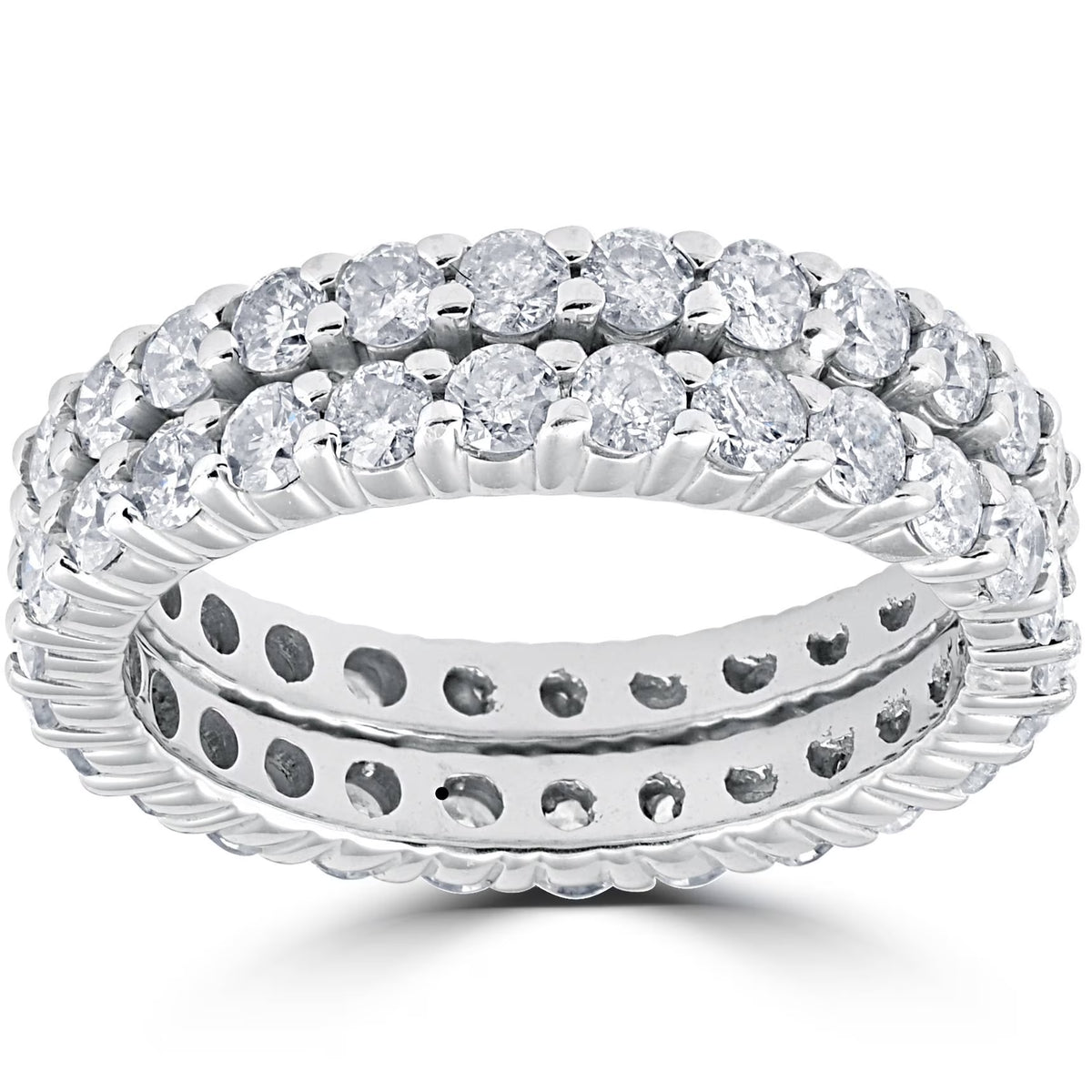 3ct Diamond Eternity Double Row 14K White Gold A77212