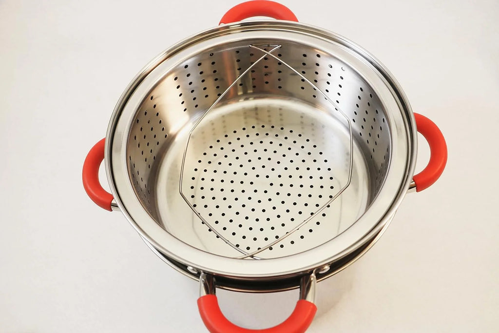 12 Qt Stainless Steel Pasta Cooker with Glass Lid G6239