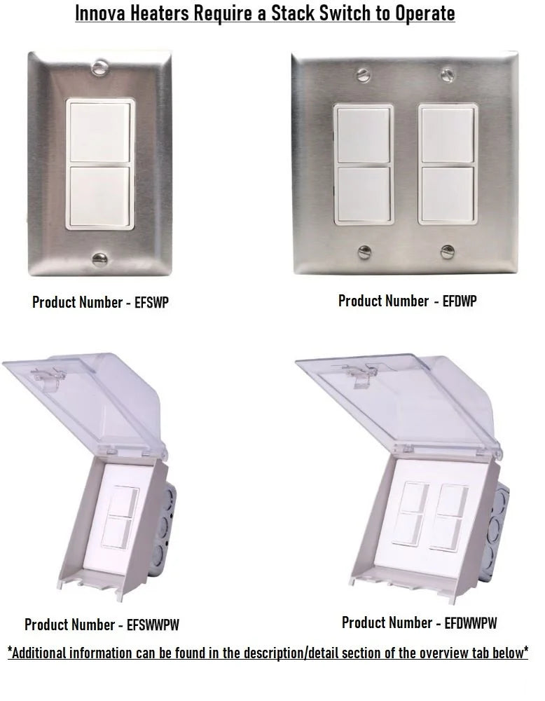 4000 Watt Electric Infrared Dual Element Wall Mount Heater D556
