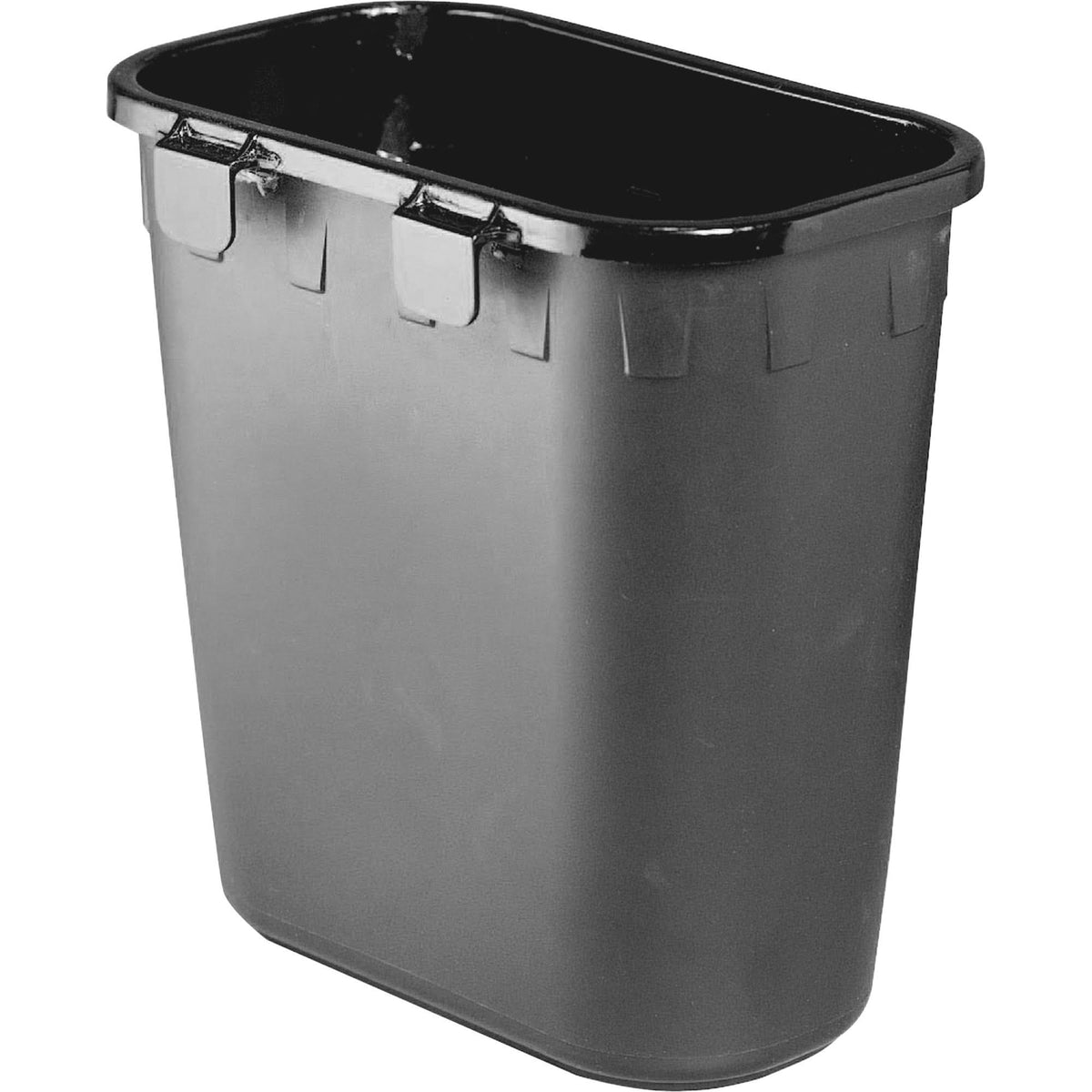 Black 1.75gal Rectangular Polyethylene Recycling Bin I97450