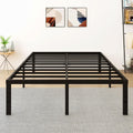 18 Inch Metal Platform Bed Frame with Steel Slats Q785