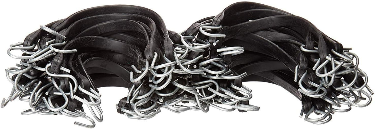 Pack of 50 41 inch Rubber Bungee Cords with Metal S Hooks I488524