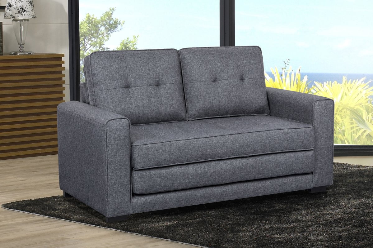 Convertible Sleeper Loveseat Dark Gray C663