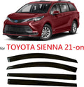 Smoke Tinted Tape-On Side Window Vent Visor Deflectors Rain Guards Pack of 2 C8932