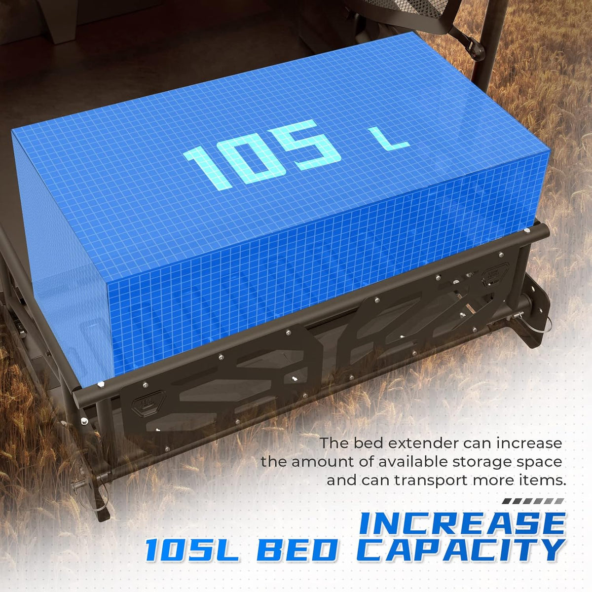 Black Steel Cargo Bed Extender A43979