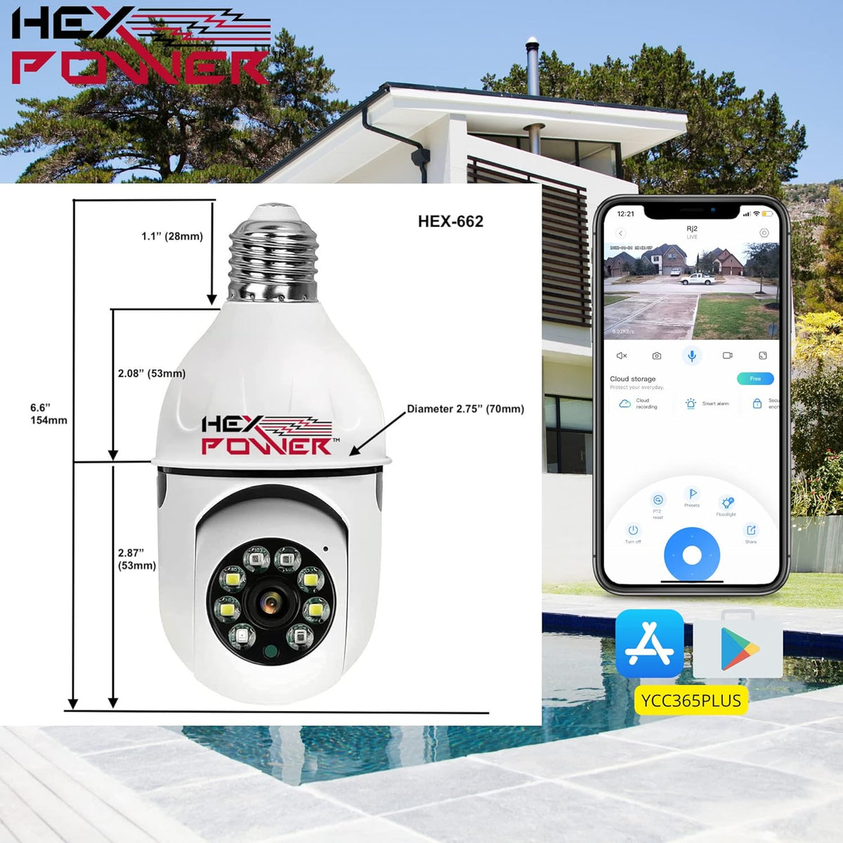 2 Pack 1080P WiFi PTZ IP Camera G335