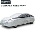 Waterproof All Weather Full Exterior Car Cover with Zipper for Sedan T6835