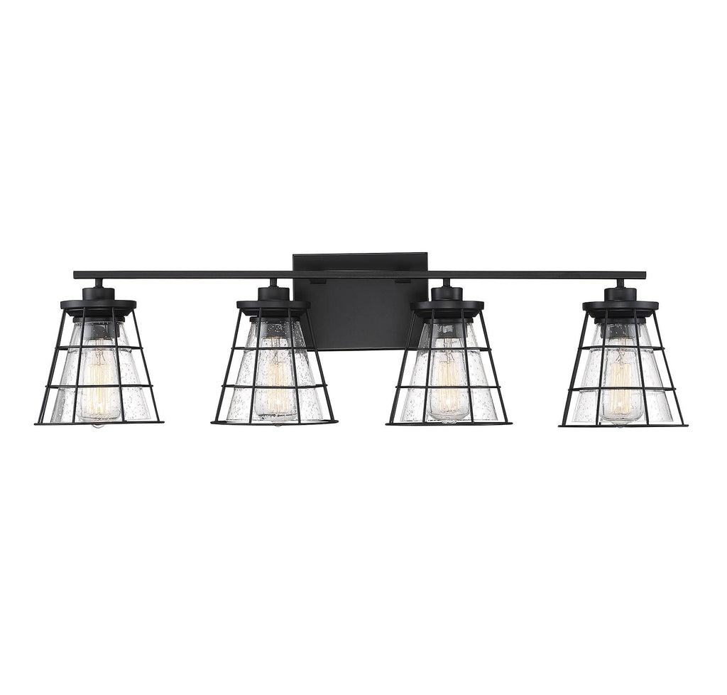4 Light Black Bath Bar A813715