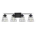 4 Light Black Bath Bar A813715