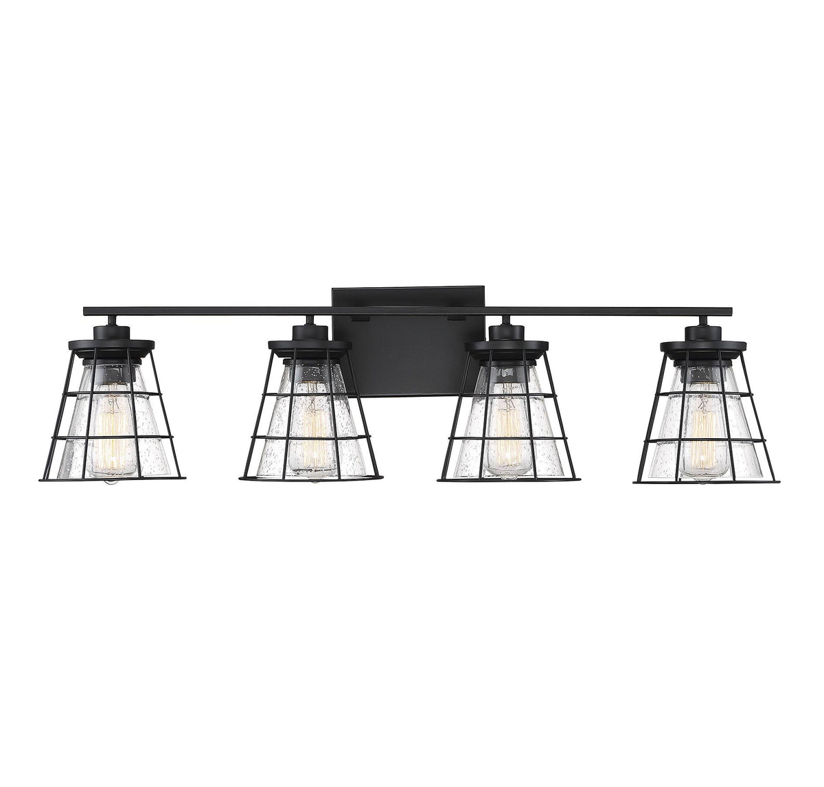 4 Light Black Bath Bar A813715