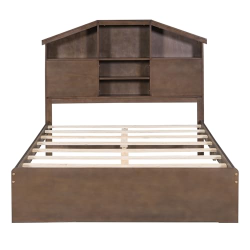 Grey Twin Size Solid Wood Canopy Daybed with 3 Storage Drawers V84857