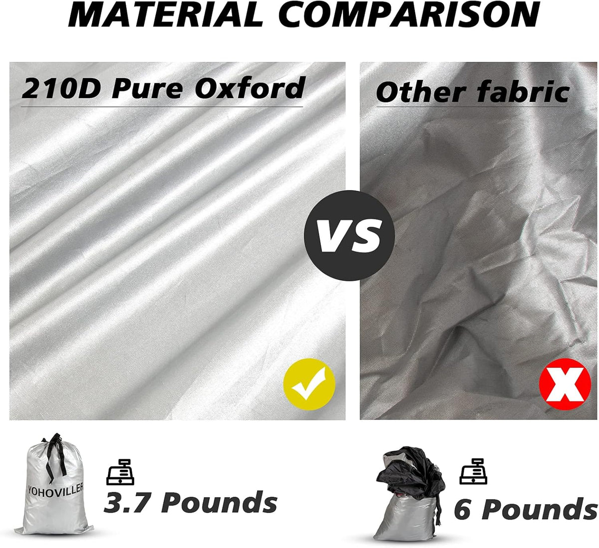 Waterproof All Weather Full Exterior Car Cover with Zipper for Sedan T6835