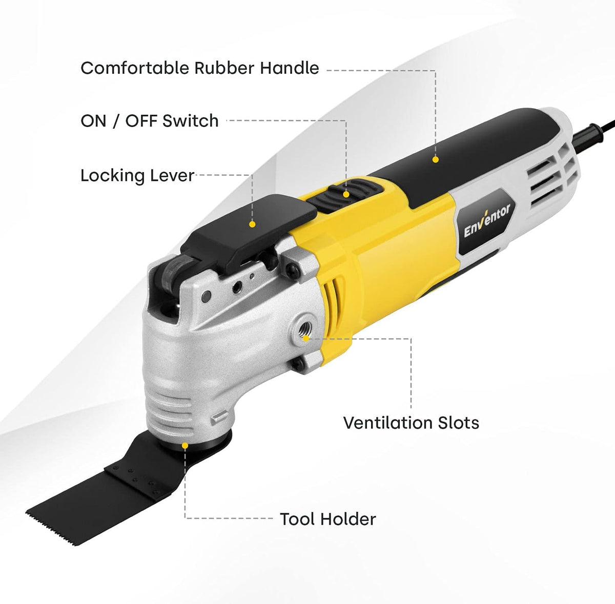 Oscillating Multitool with 6 Variable Speeds and 28pcs Accessories and Carrying Bag S6001