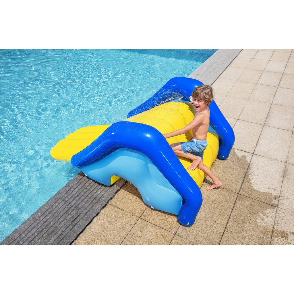 Giant Inflatable Pool Water Slide with Built-In Sprinkler U433054