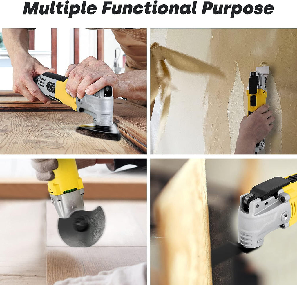 Oscillating Multitool with 6 Variable Speeds and 28pcs Accessories and Carrying Bag S6001