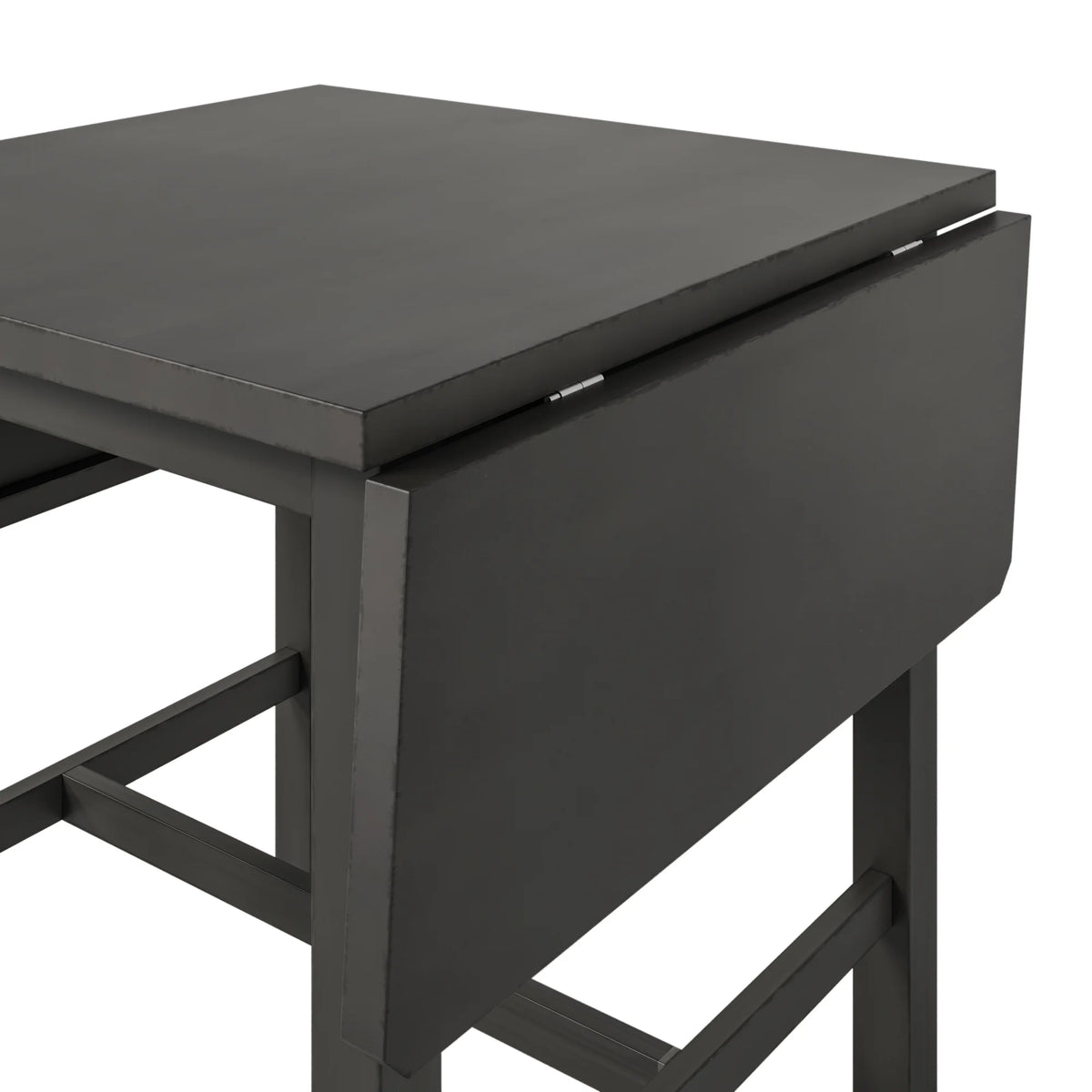 5-Piece Wood Drop Leaf Dining Table Set with 4 Chairs O22245