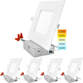 6 Inch Square LED Recessed Lighting, 12W, 1000 Lumens, 4 Pack S632