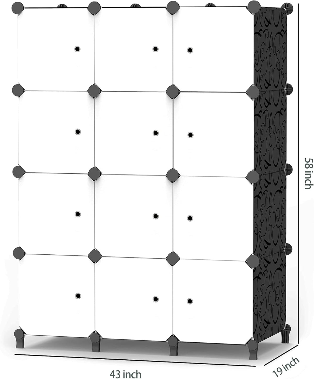 Portable Closet 12 Cube Storage Organizer Cabinet N283028