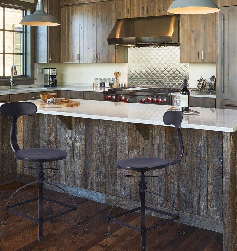 Adjustable Height Swivel Bar Stools with Back Z72869