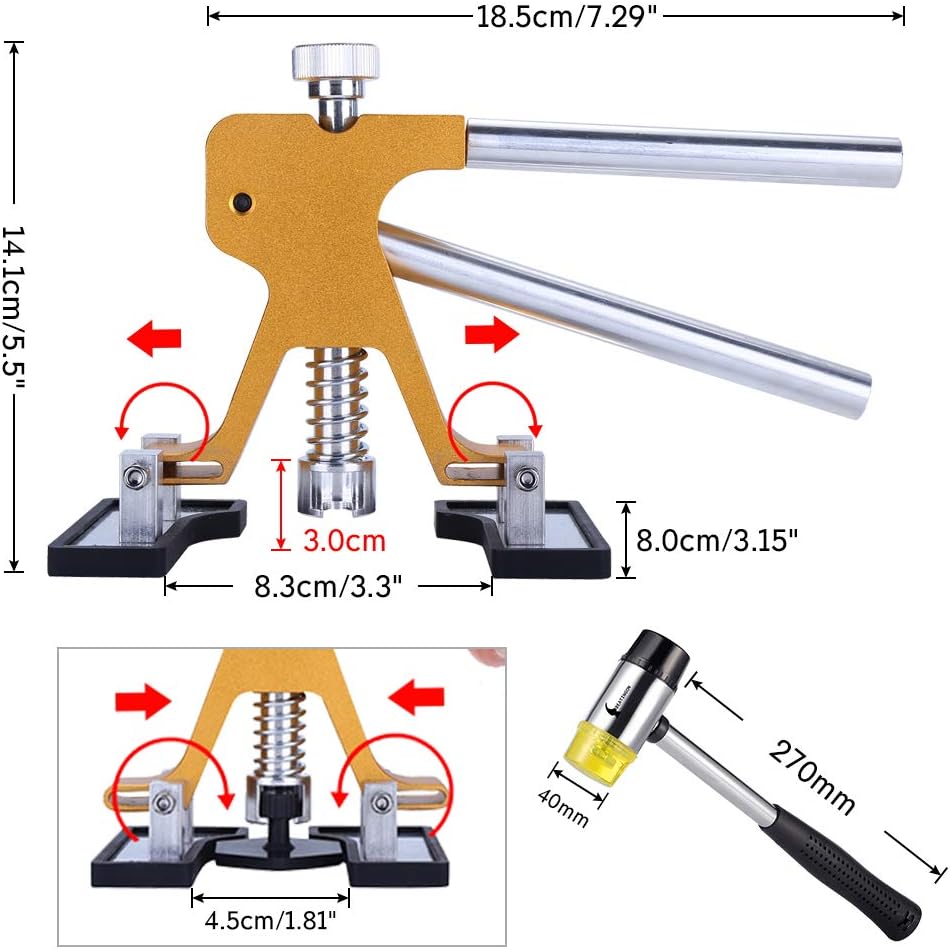 35pcs Dent Puller Kit with Adjustable Width Dent Repair Tools D6379