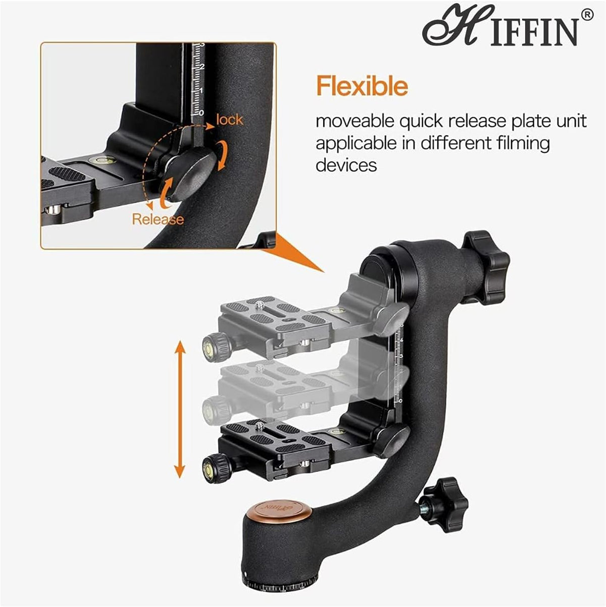 360 Degree Panoramic Gimbal Tripod Head with Quick Release Plate N126212
