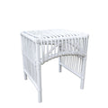 White Rattan Side Table S398