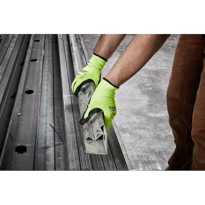 XX-Large High Visibility Cut Resistant Polyurethane Dipped Work Gloves C98374