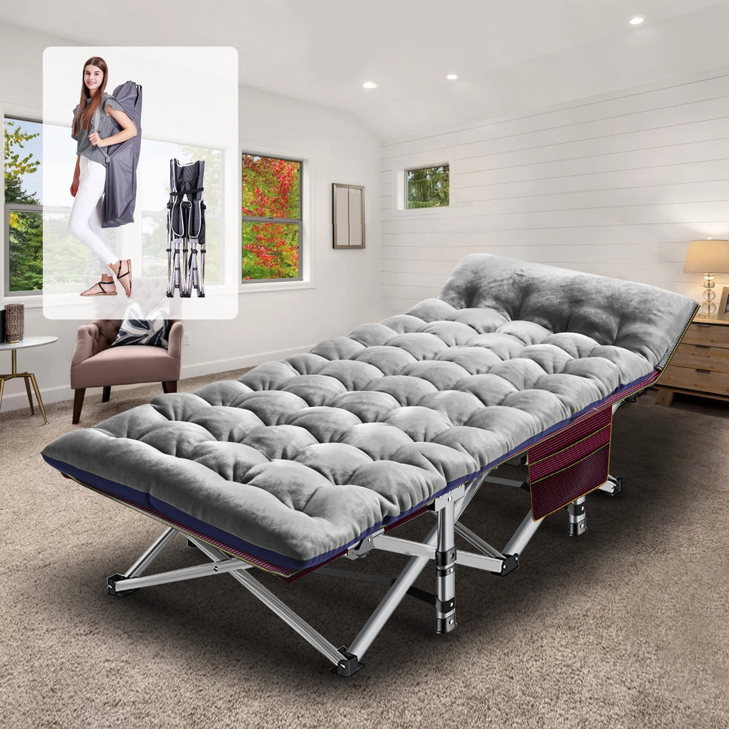 Folding Cot with 3.3 Inch Mattress and Carry Bag E509772