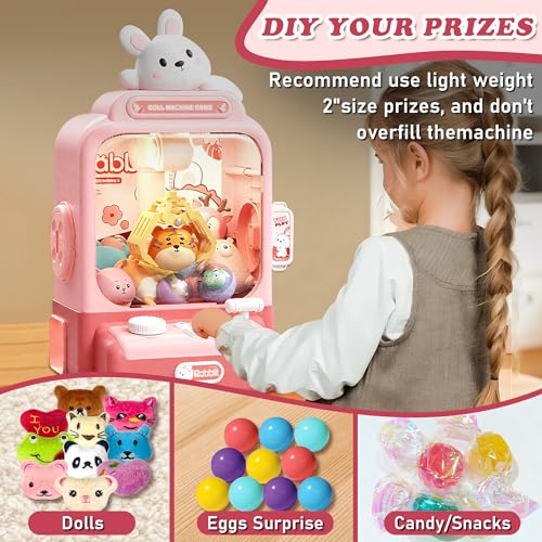 Mini Claw Machine with Music and 10 Plush Toys X423