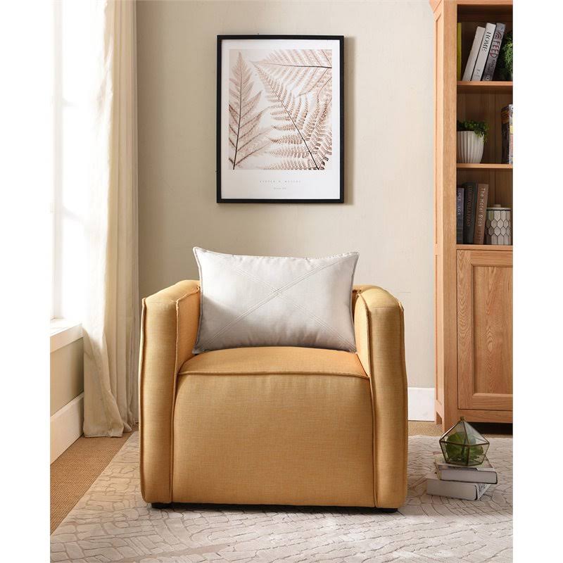 Yellow Fabric Accent Chair X679538