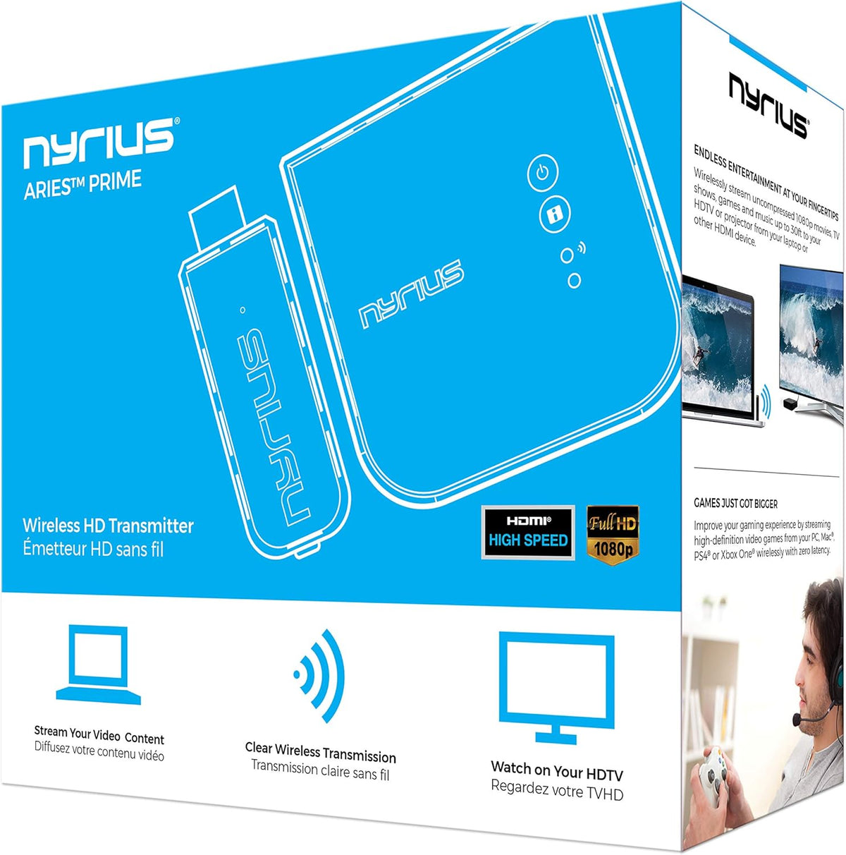 Wireless Video HDMI Transmitter & Receiver for Streaming HD 1080p 3D Video & Digital Audio U758431