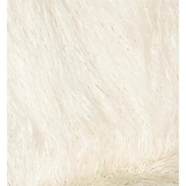 White Faux Flokati Armless Office Chair R2441