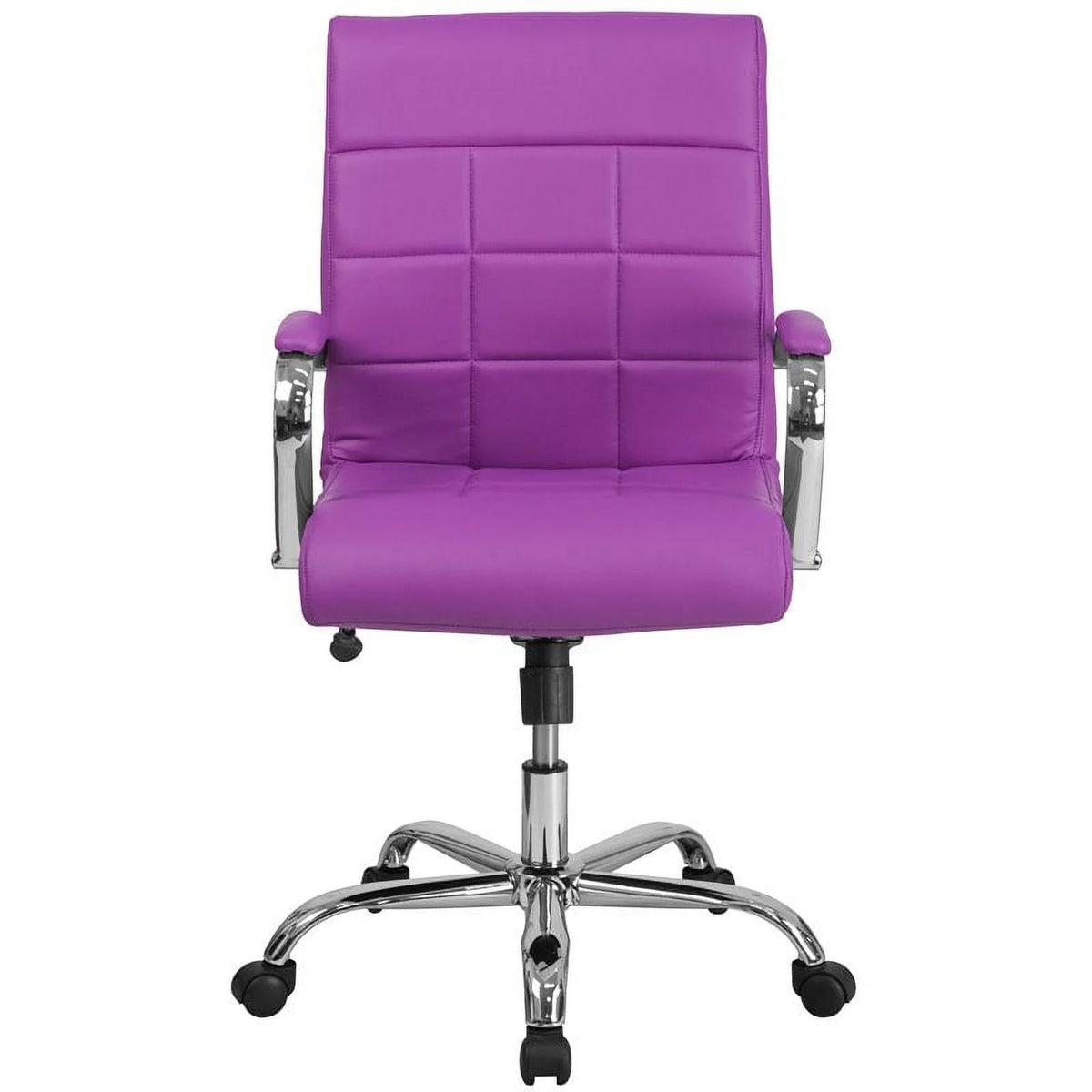 Purple Faux Leather Swivel Office Chair P249989