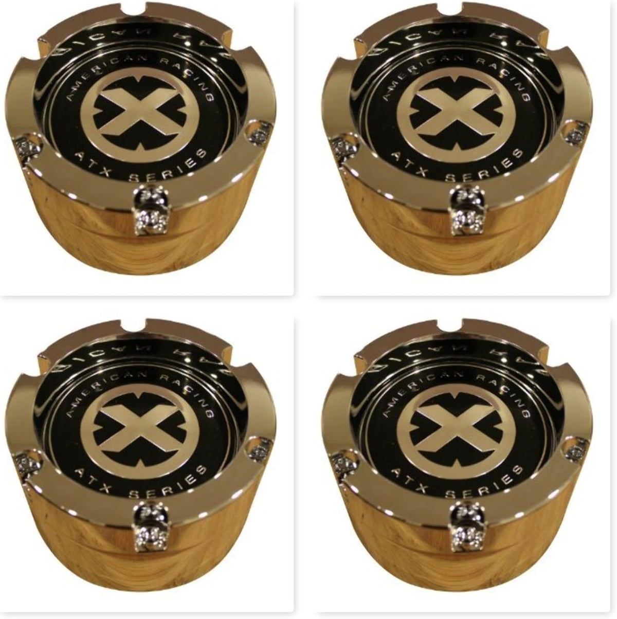 4 Pack 8 Lug 2pc Wheel Center Cap T61130