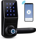 Black Smart Fingerprint Door Lock with Keyless Entry Deadbolt C520
