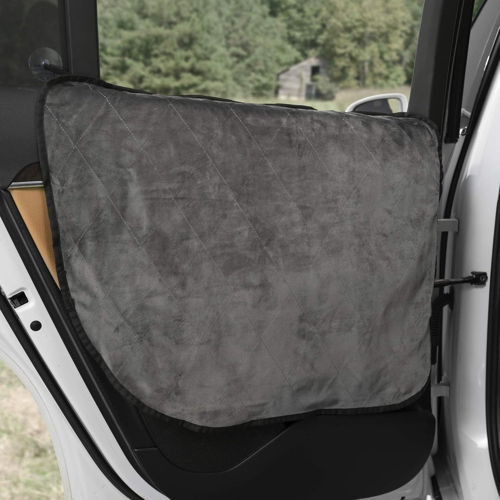 Velvet Car Door Protector, Washable Waterproof, Set of 2 London Grey W36462