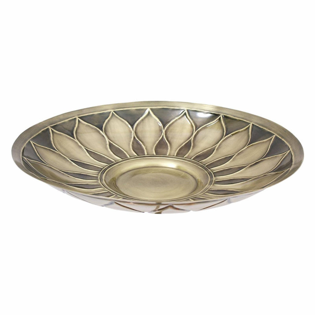 Brass Birdbath with Stake X6052