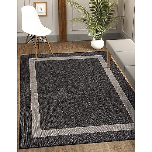 9x12 Beige/White Washable Outdoor Rug R734
