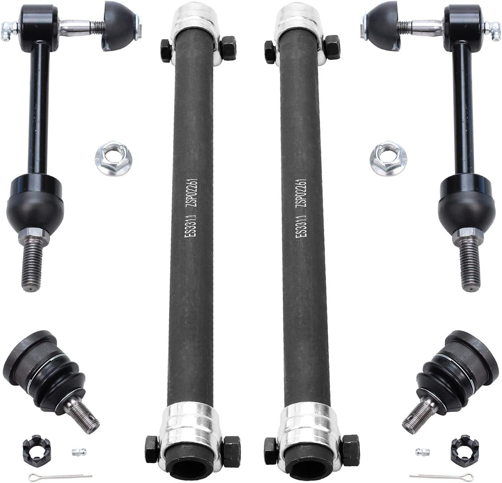 14PC Front Steering Idler Arm Pitman Arm Tie Rods Sway Bars Ball Joints G603