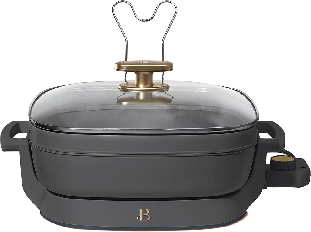 5-in-1 Electric Expandable Skillet, Oyster Gray, Up to 7 QT Q837