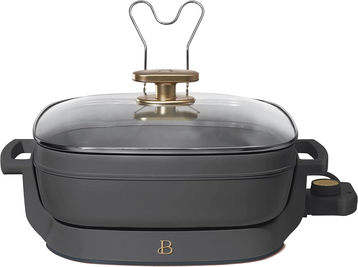 5-in-1 Electric Expandable Skillet, Oyster Gray, Up to 7 QT Q837