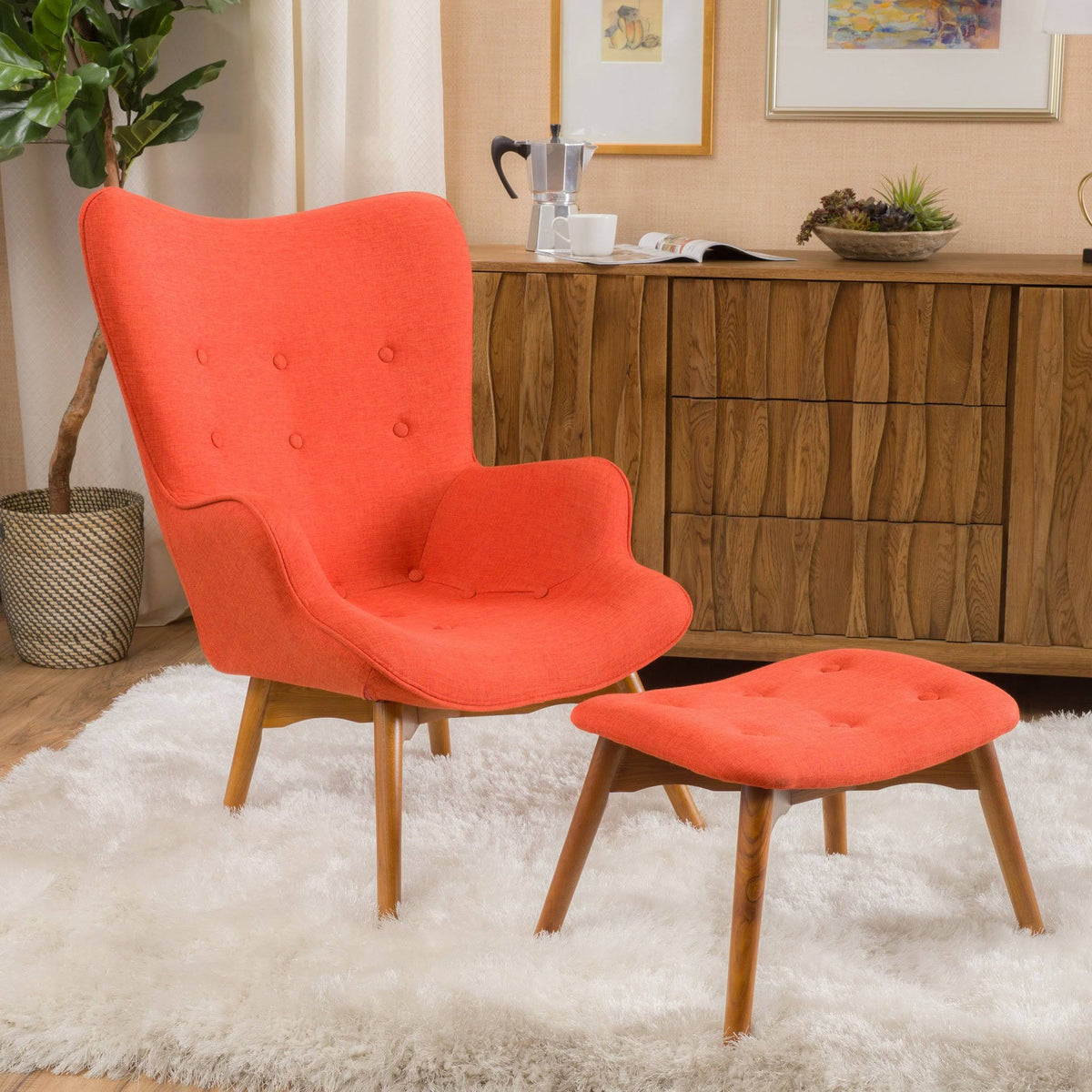 Grey Mid Century Chair Set U338372