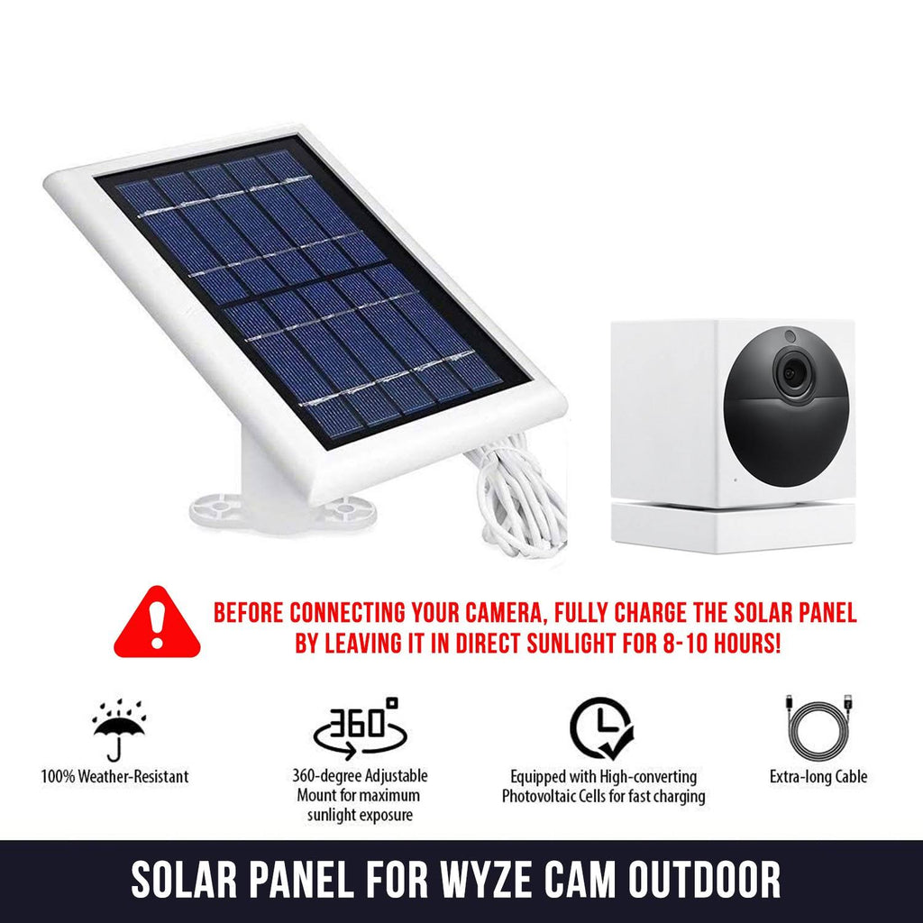 3 Pack White Solar Panel for Wyze Cam Outdoor H848617