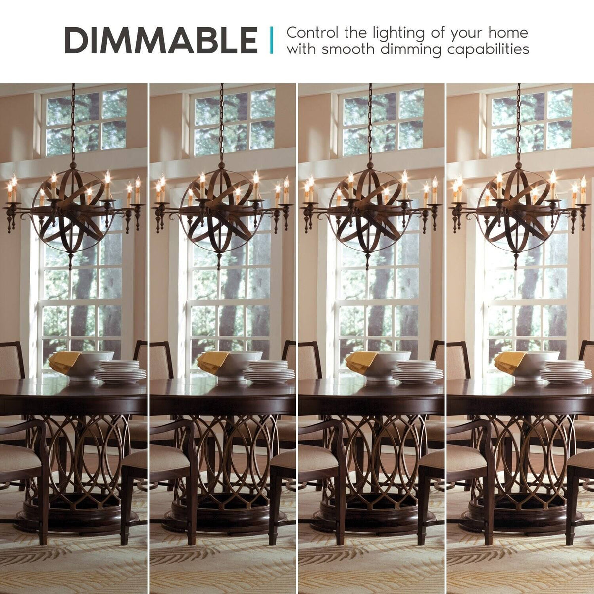 16 Pack Dimmable 5W LED Candelabra Bulbs E12 Base F45529