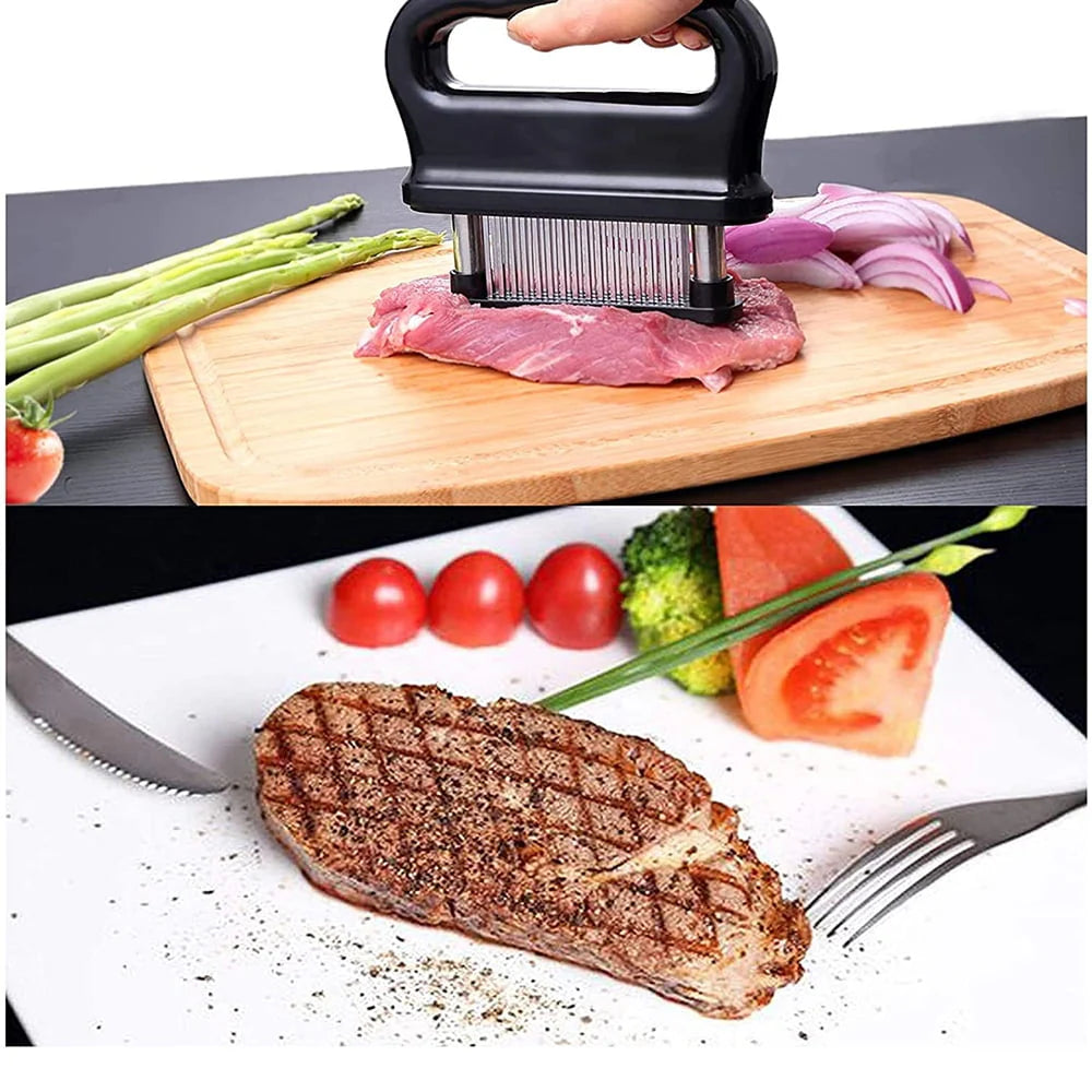 Meat Tenderizer Tool with 48 Stainless Steel Needle Blades B516