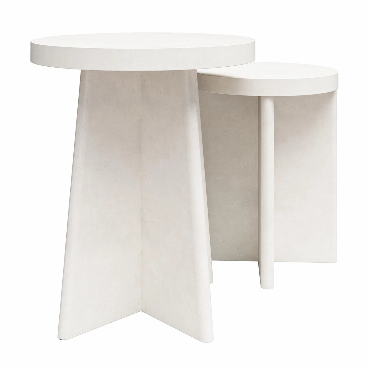 Round End Tables, Set of 2, Plaster K192903
