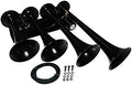 Chrome 4 Trumpet Train Air Horn Pack of 2 L961