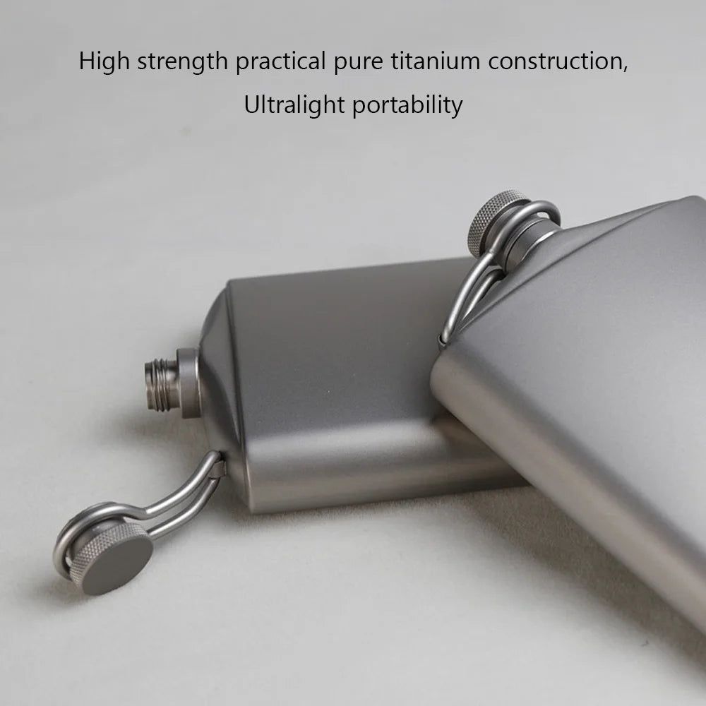 Ultralight Titanium Flask with Screw Clip H9384