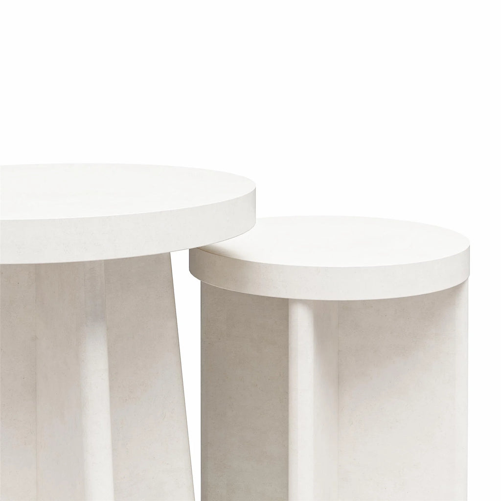 Round End Tables, Set of 2, Plaster K192903